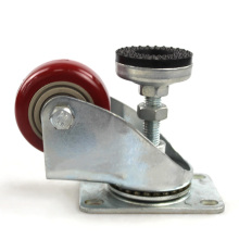 2.5 inch medium plate adjustable jujube red casters